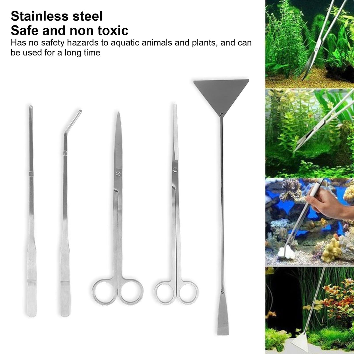 5 in 1 Stainless Steel Aquarium Aquascaping Kit N5975