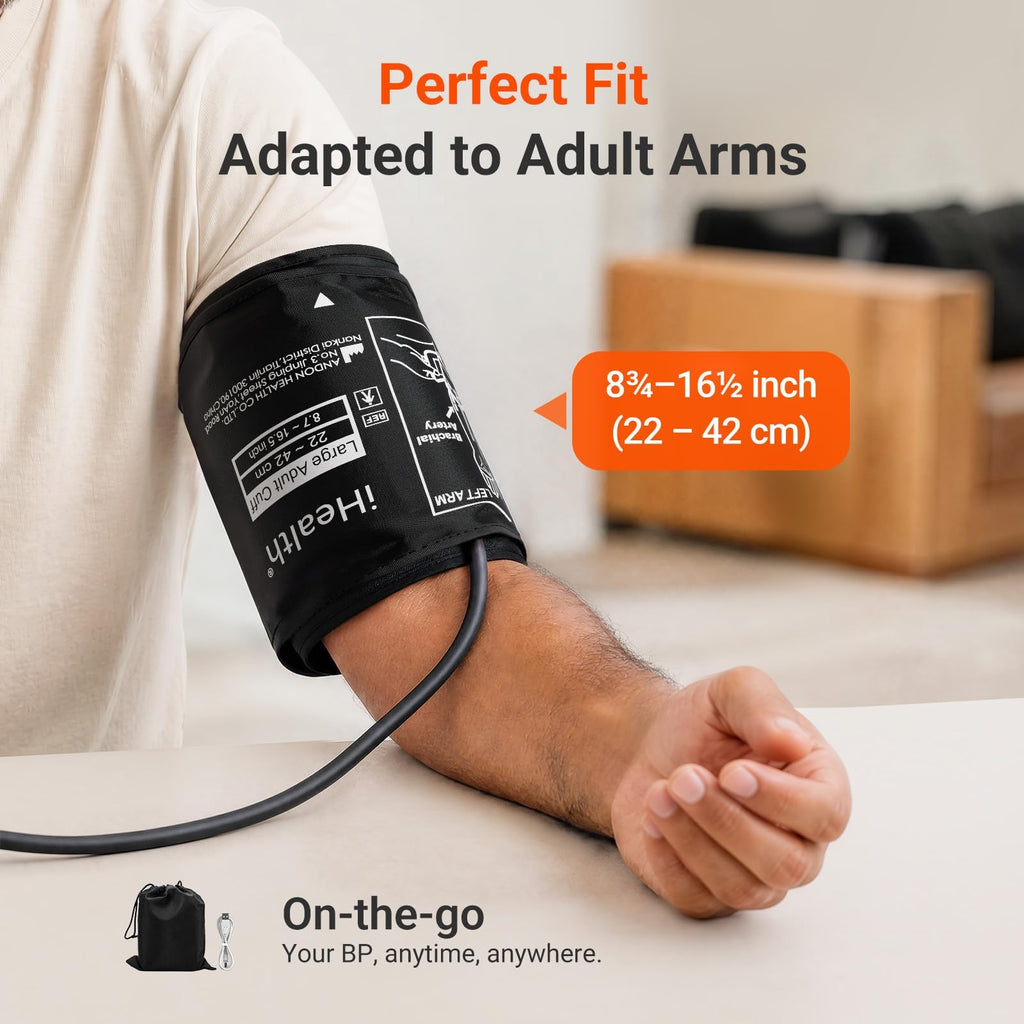 Bluetooth Upper Arm Blood Pressure Monitor with Large Cuff J496198