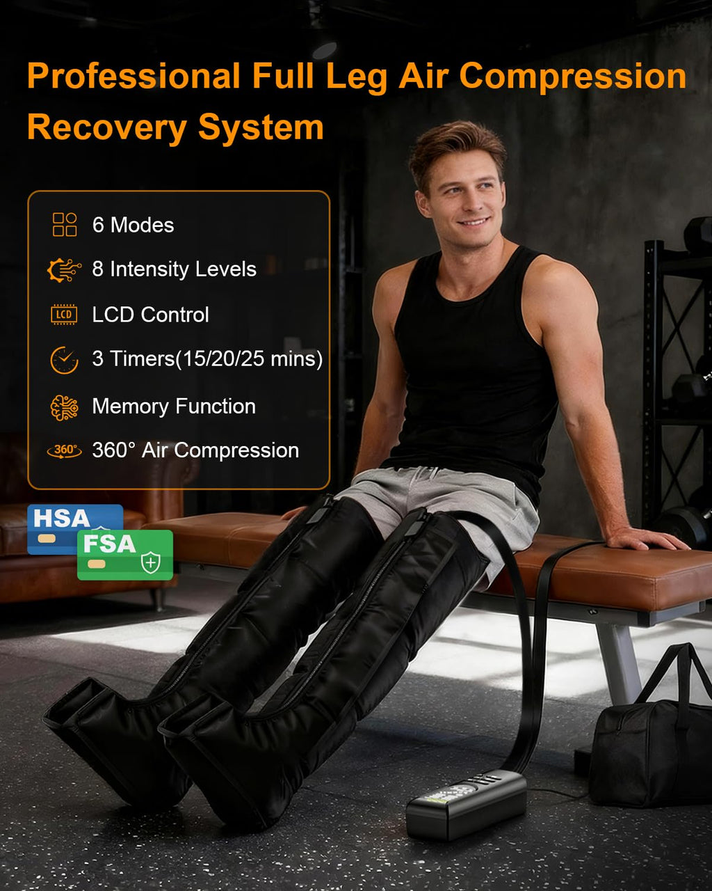 Black Medium Leg Compression Boots A364397