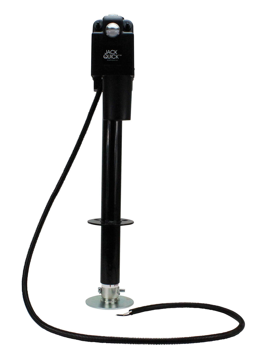 Electric A-Frame Tongue Jack with LED Work Light and Ground Wiring, 3,650 lbs. Capacity, Black T569523