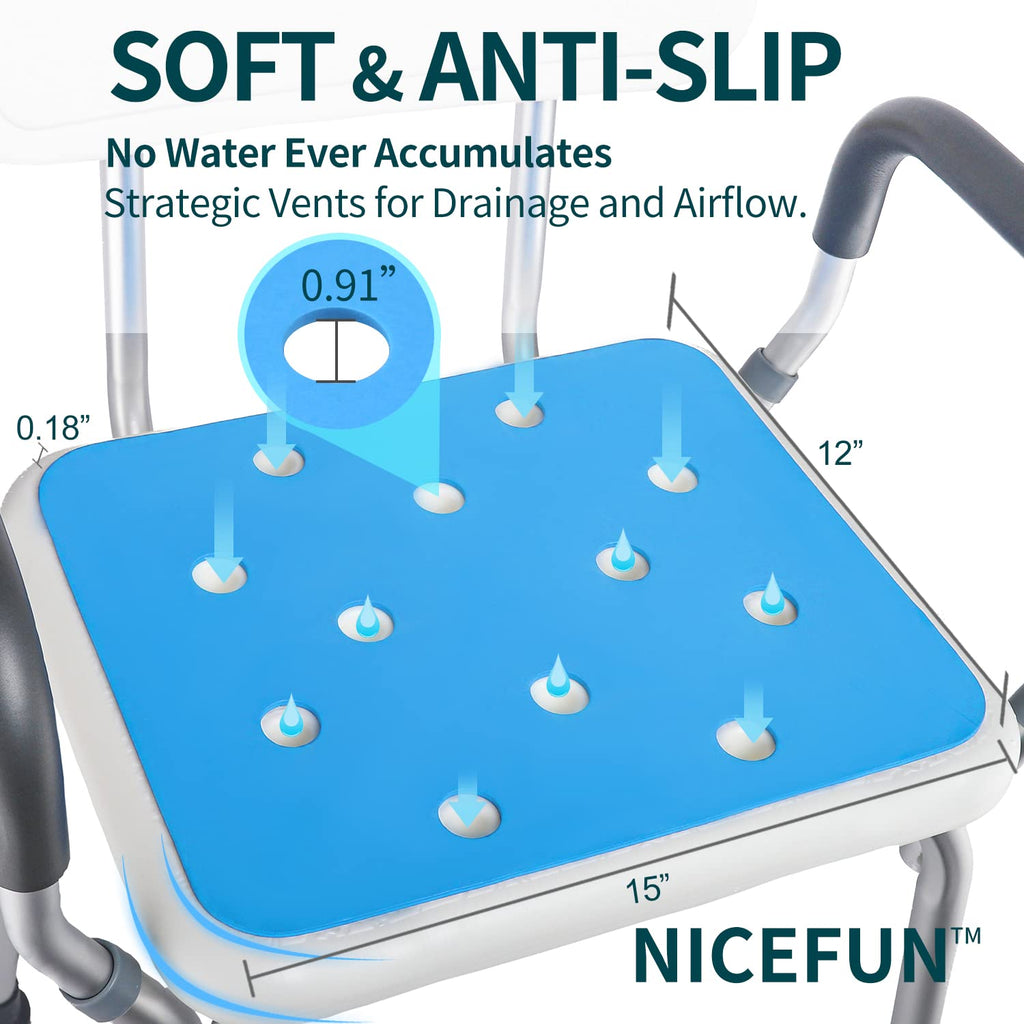 Padded Waterproof Shower Chair Pad Cover 15 x 12 inches A94690