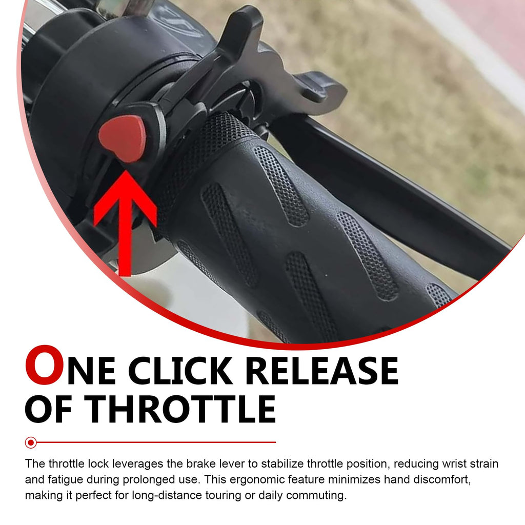 Motorcycle Throttle Lock Cruise Control 1.18"-1.57" Black K7103