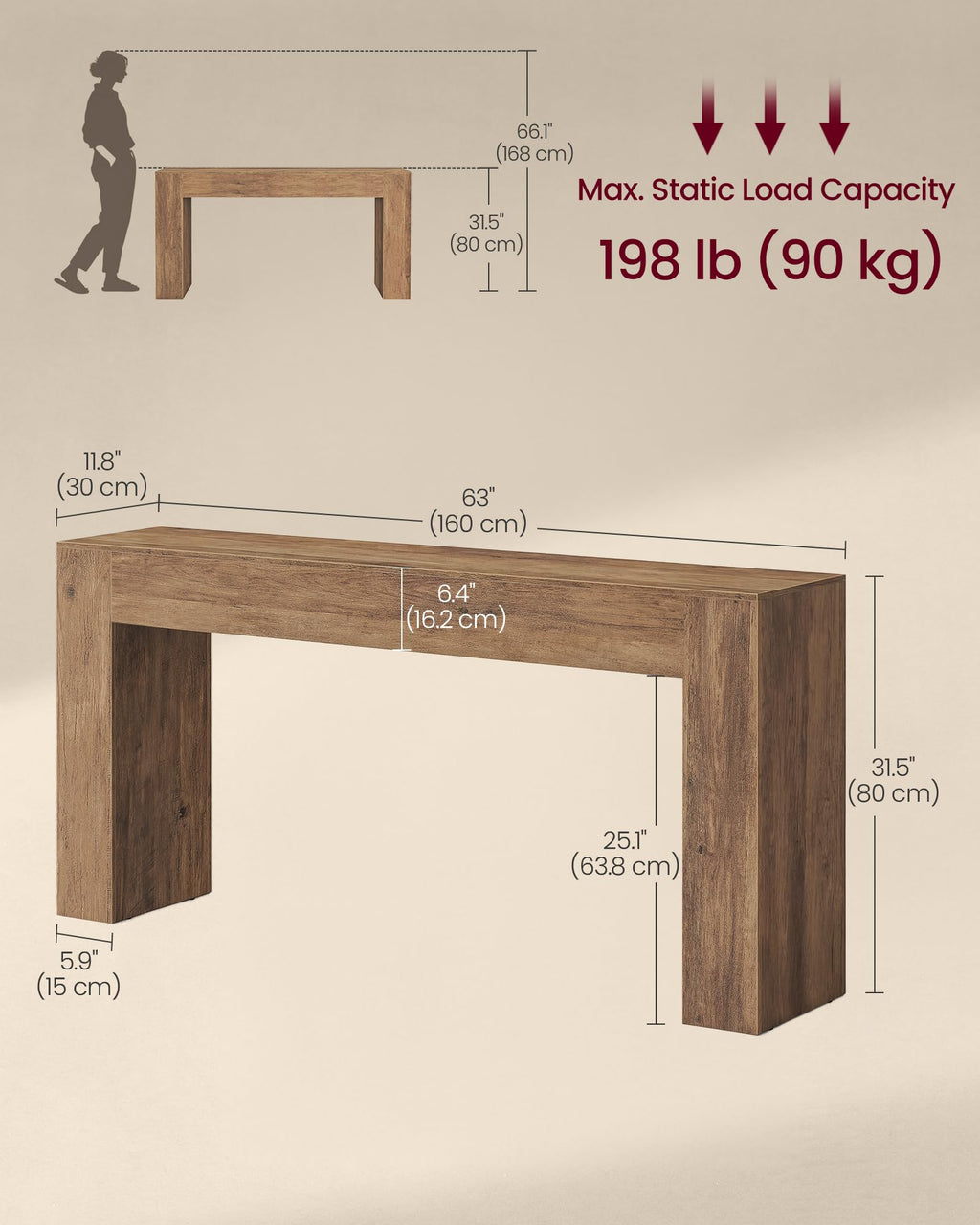 63 Inches Console Table E2317