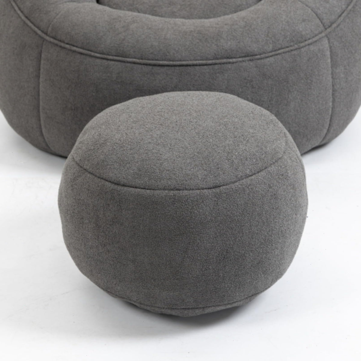 Microfiber Memory Foam Bean Bag Chair with Footstool S888352