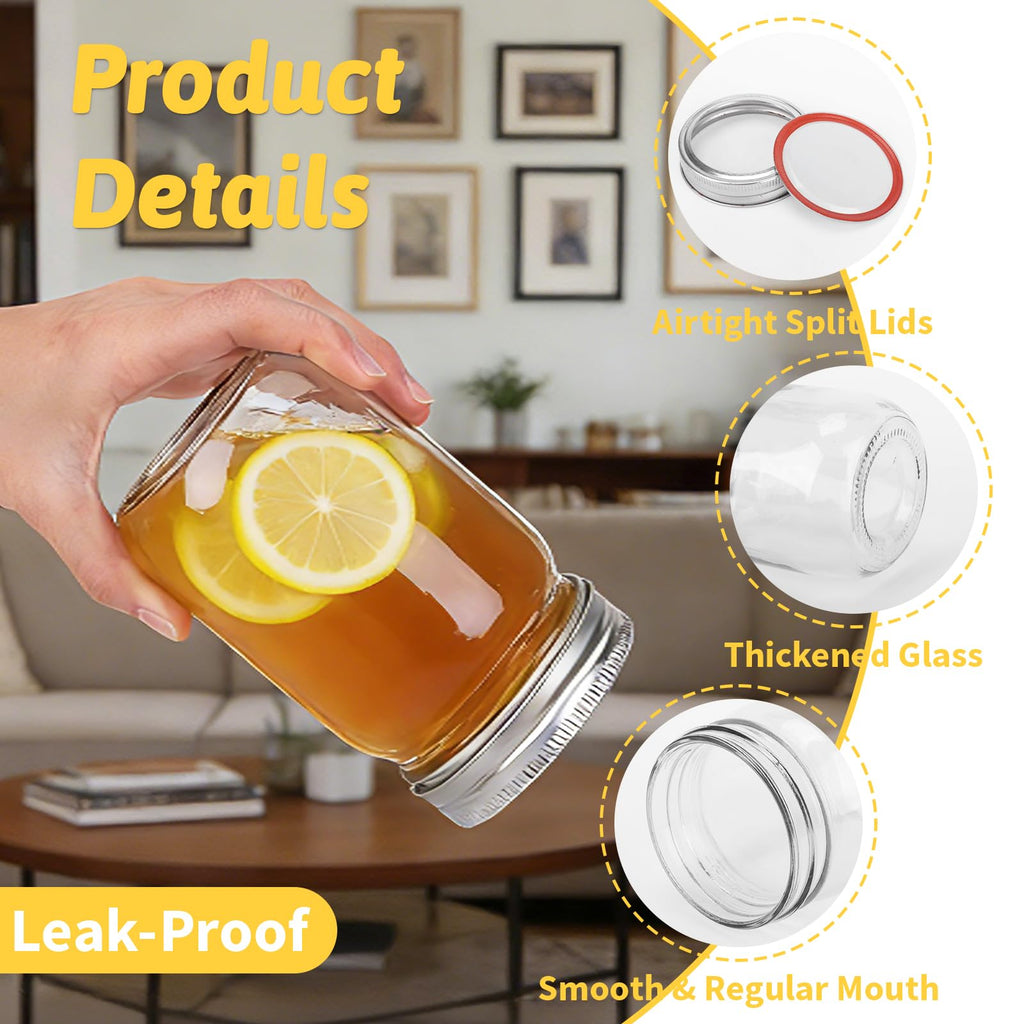 12 oz Regular Mouth Mason Jars 20 Pack J201669