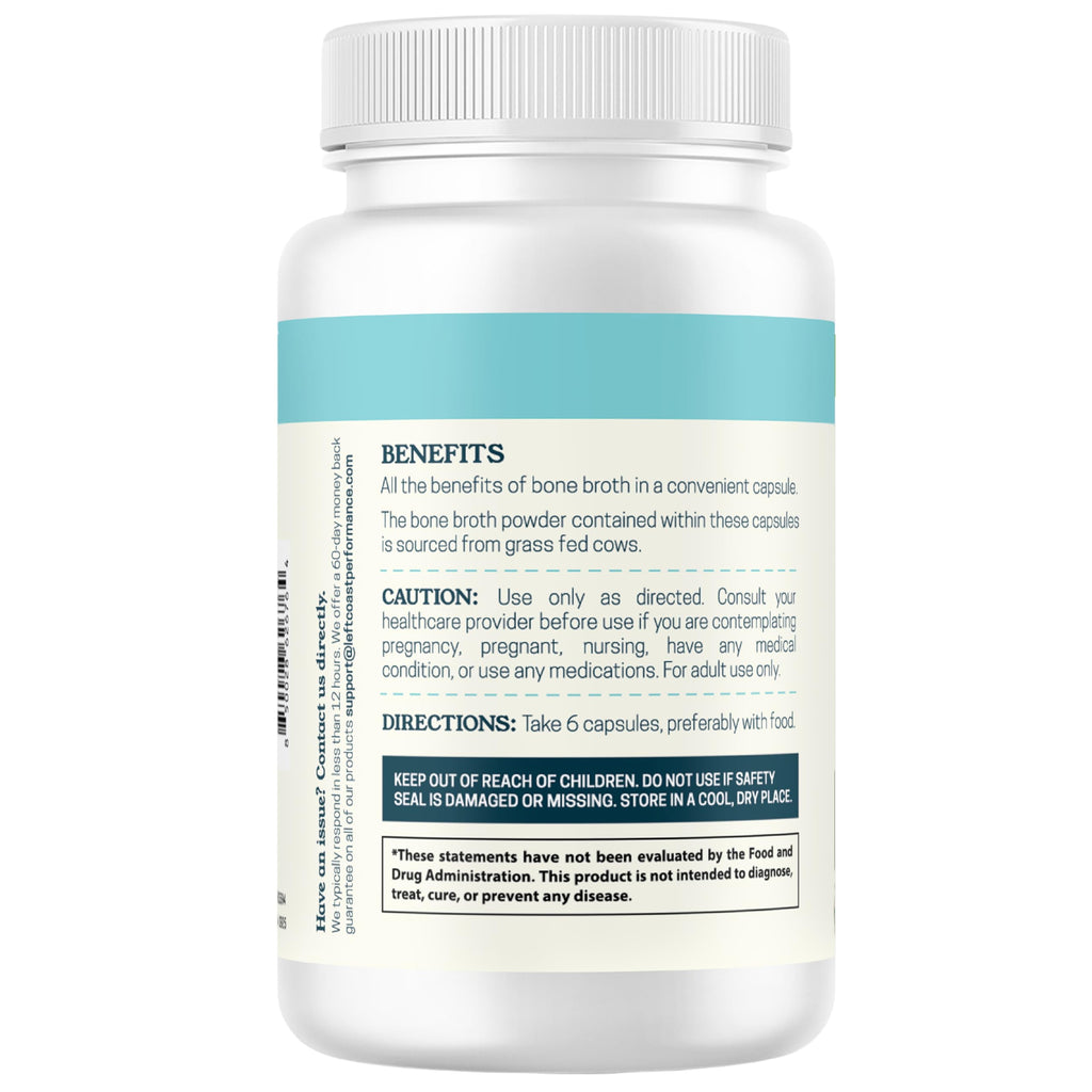 Bone Broth Capsules with Collagen, 180 Capsules D8409