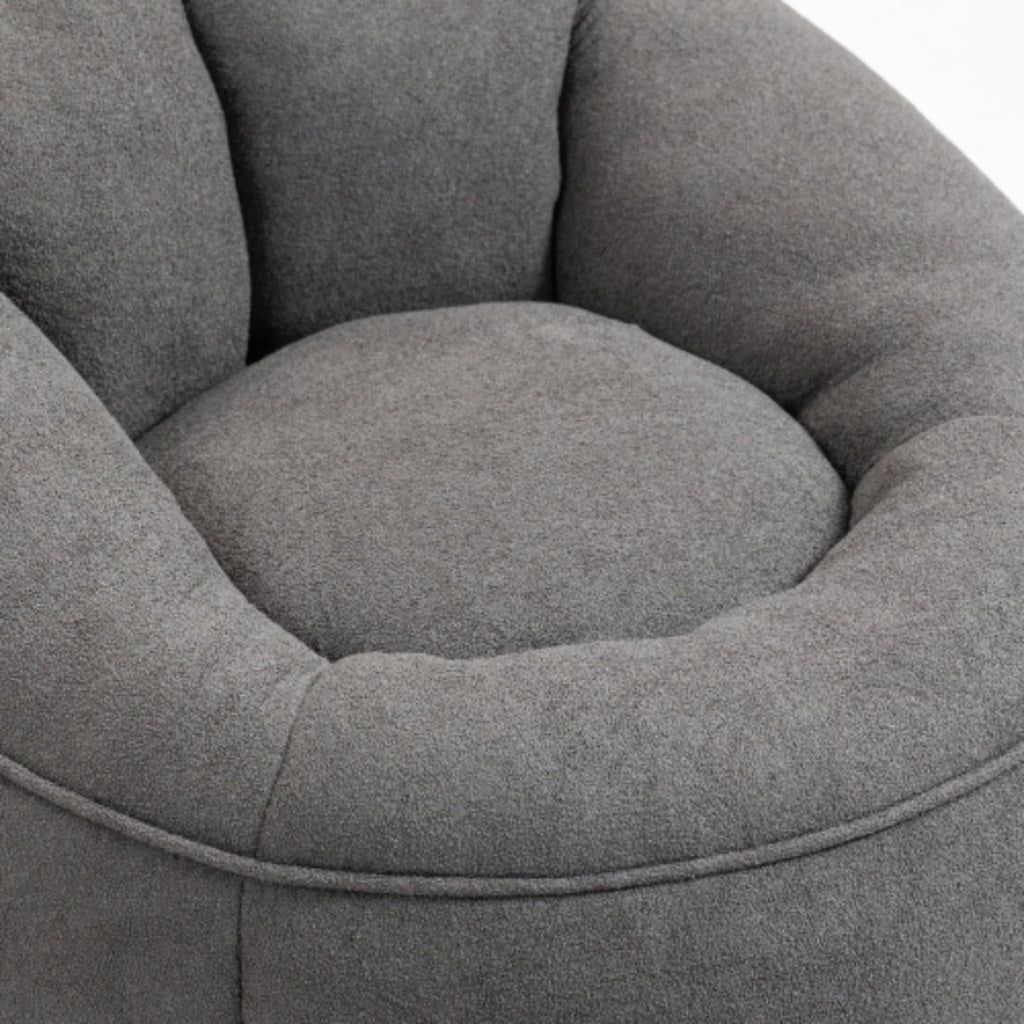 Microfiber Memory Foam Bean Bag Chair with Footstool S888352