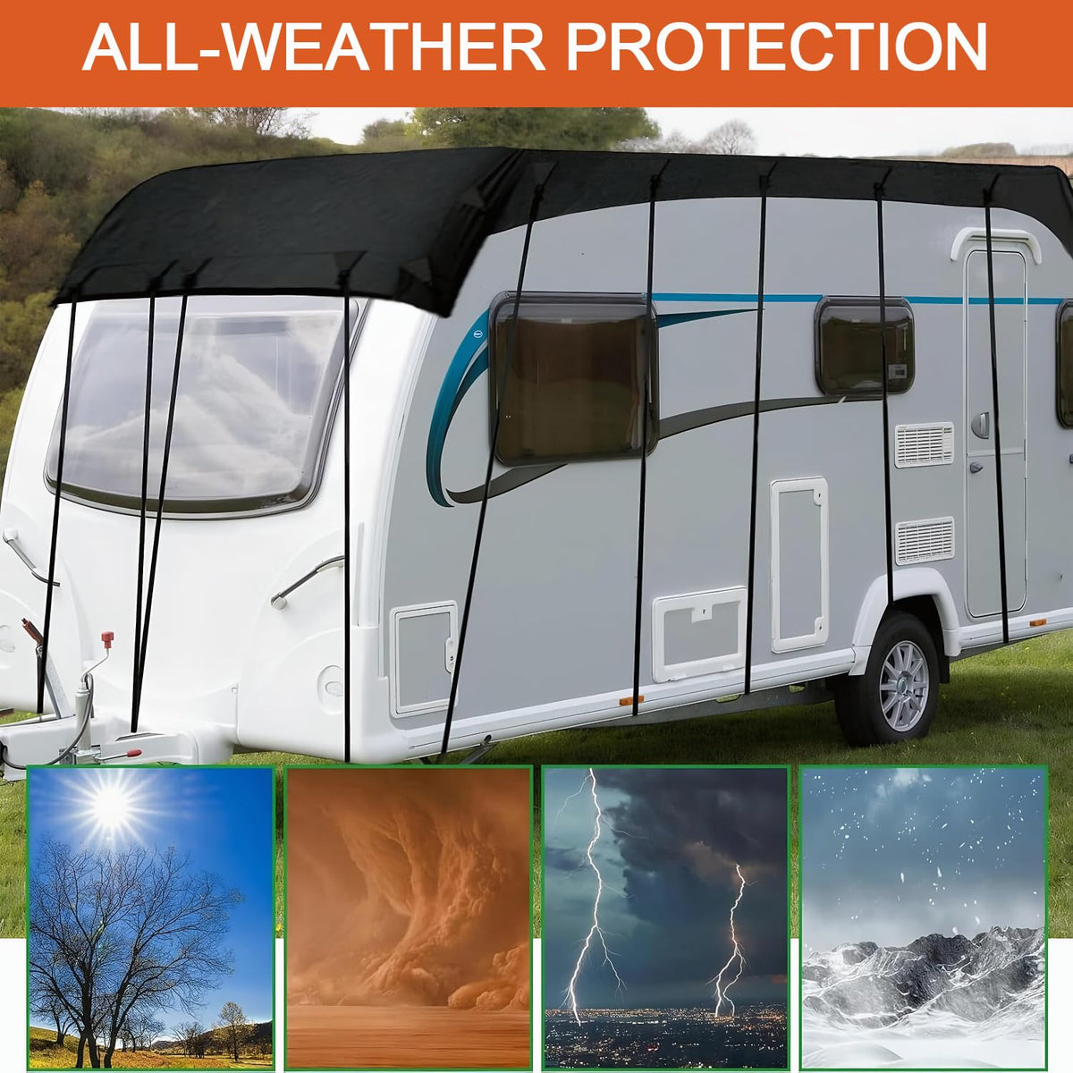 Heavy Duty Waterproof UV Resistant RV Roof Cover Q90673