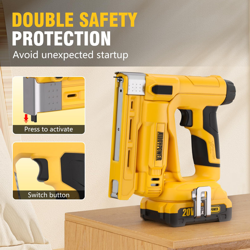3/8'' Crown 18 Gauge 2 in 1 Cordless Brad Nailer/Electric Stapler with Battery & Charger V469