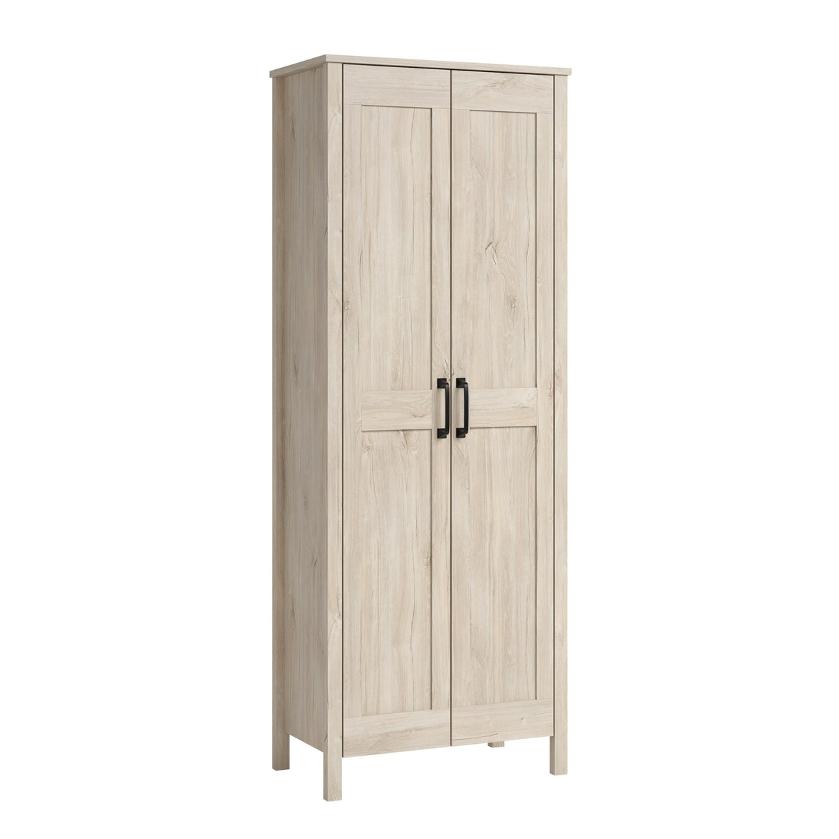 2-Door Chalk Oak Storage Cabinet G145