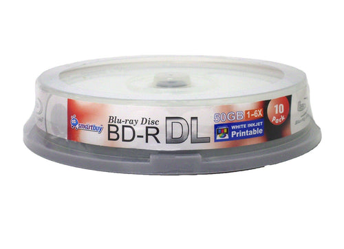 100-disc 50gb 6X Bd-r Dl White Inkjet Hub Printable Blank Disc E140