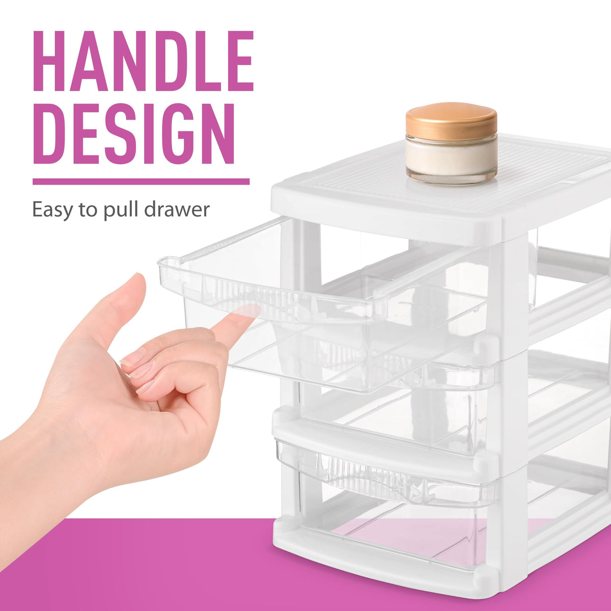 3 Drawer Plastic Storage Unit L84542