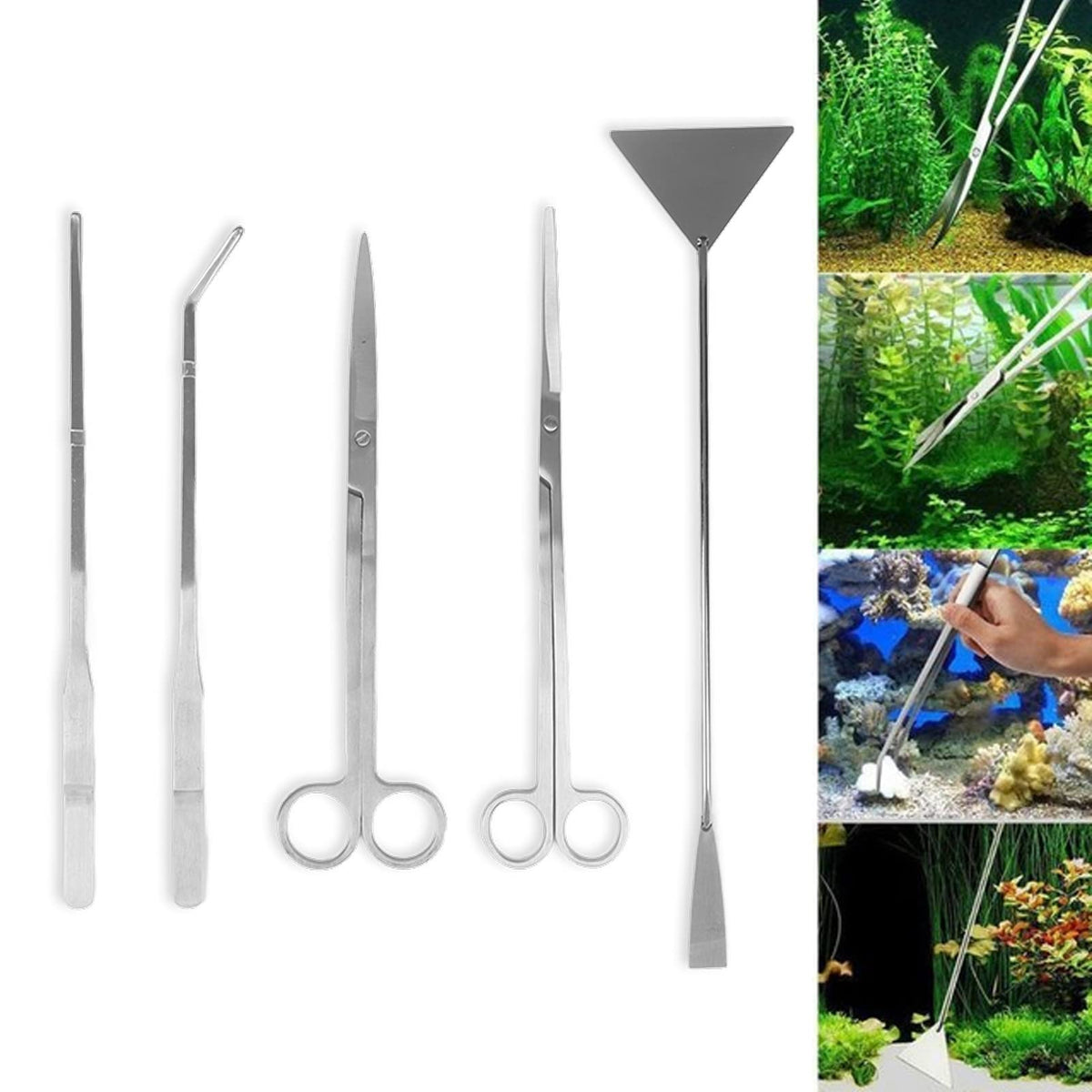 5 in 1 Stainless Steel Aquarium Aquascaping Kit N5975