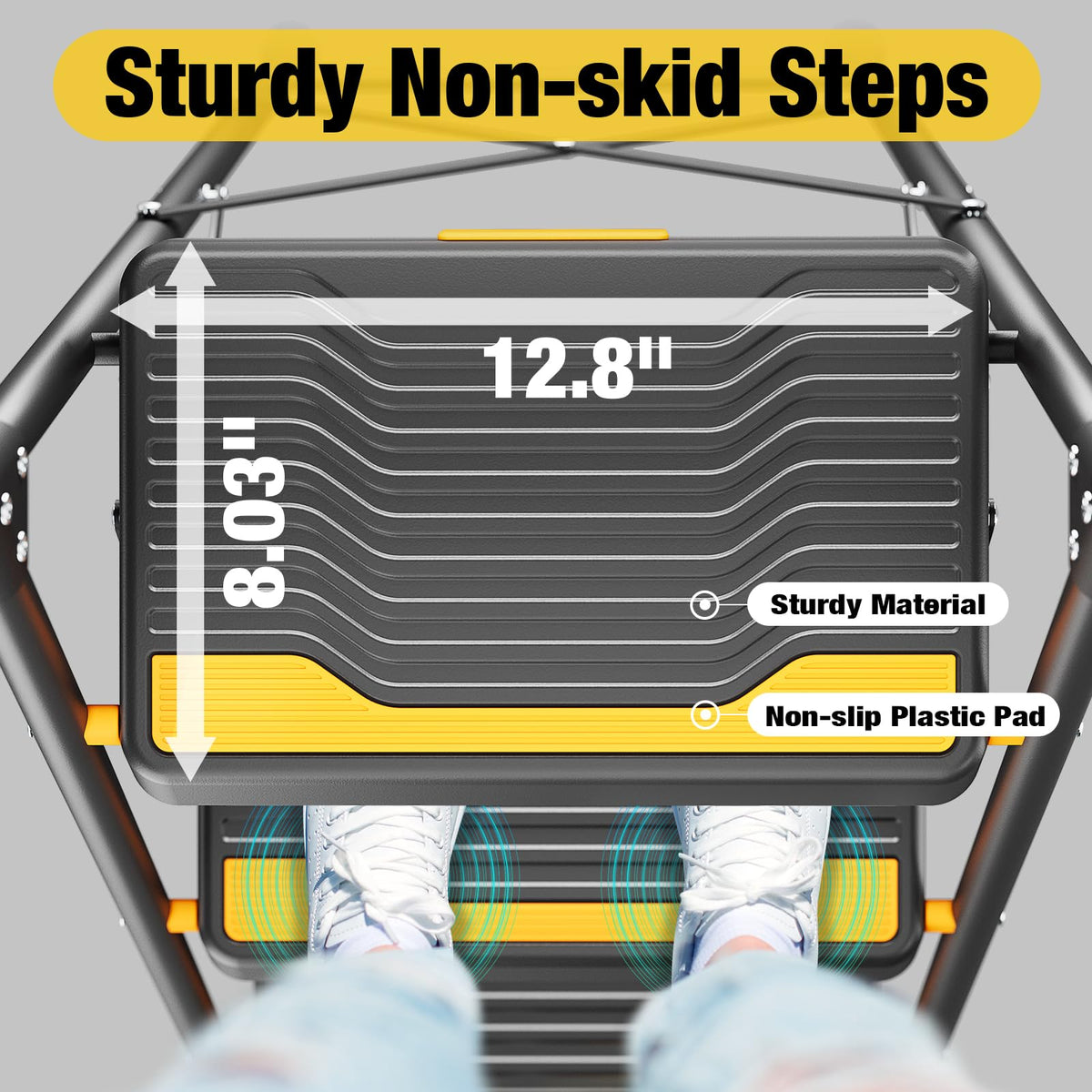 4 Step Ladder Black T185
