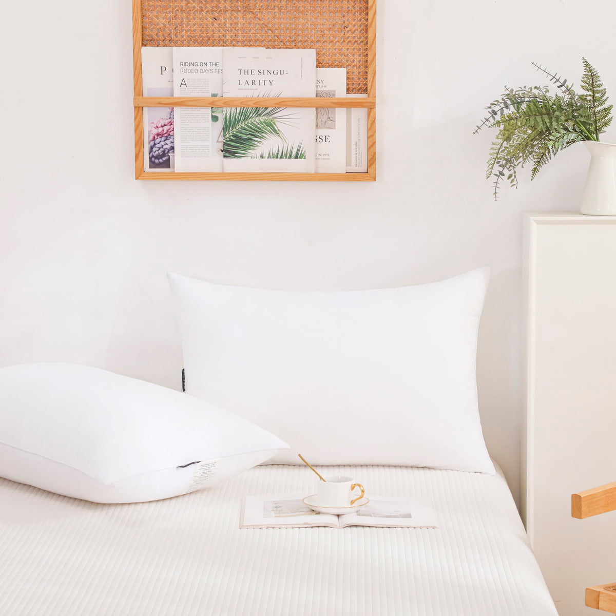 Gold Down Alternative Bed Pillow Set of 2 King Size P731