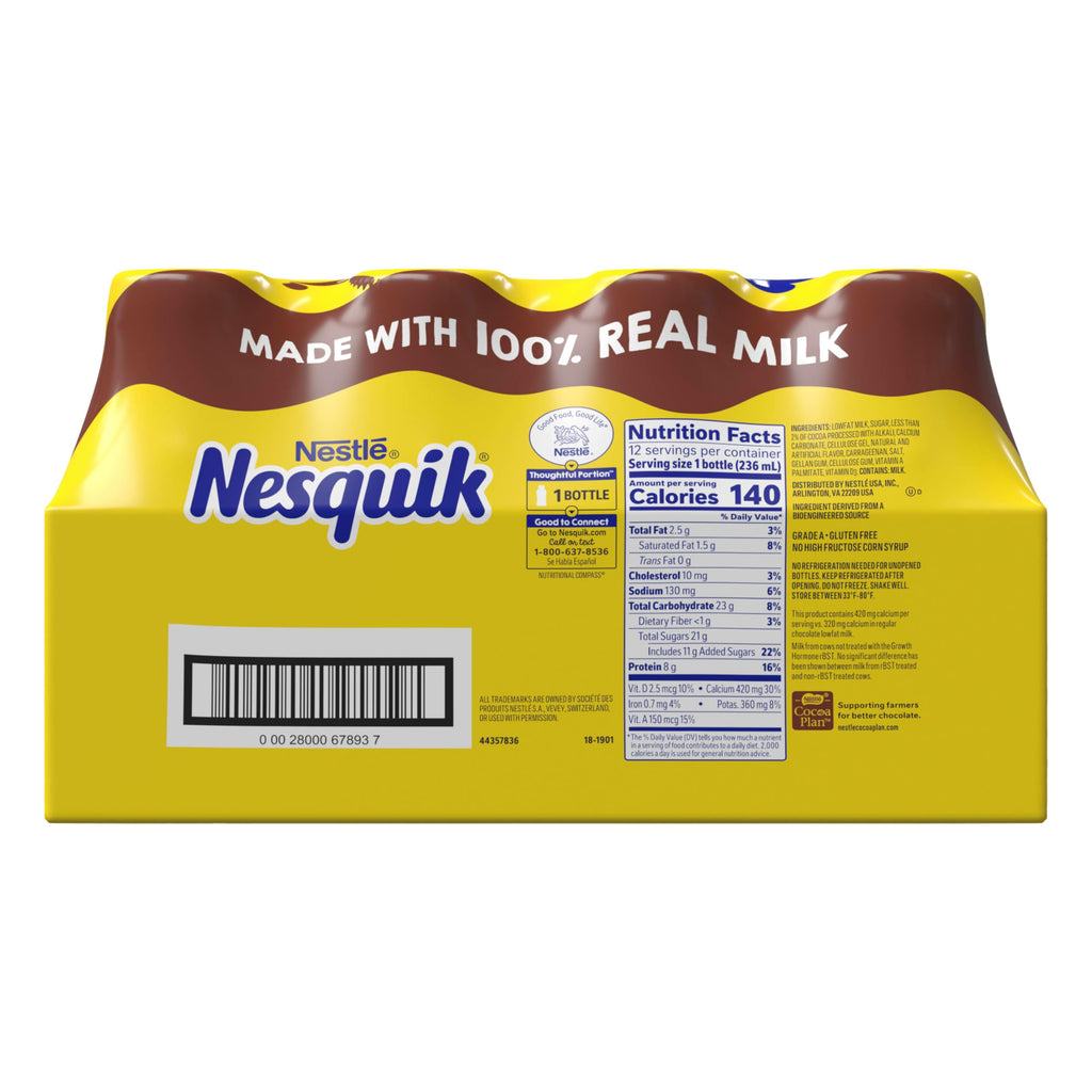 Lowfat Chocolate Milk 8 Fl Oz 12 Pack E212