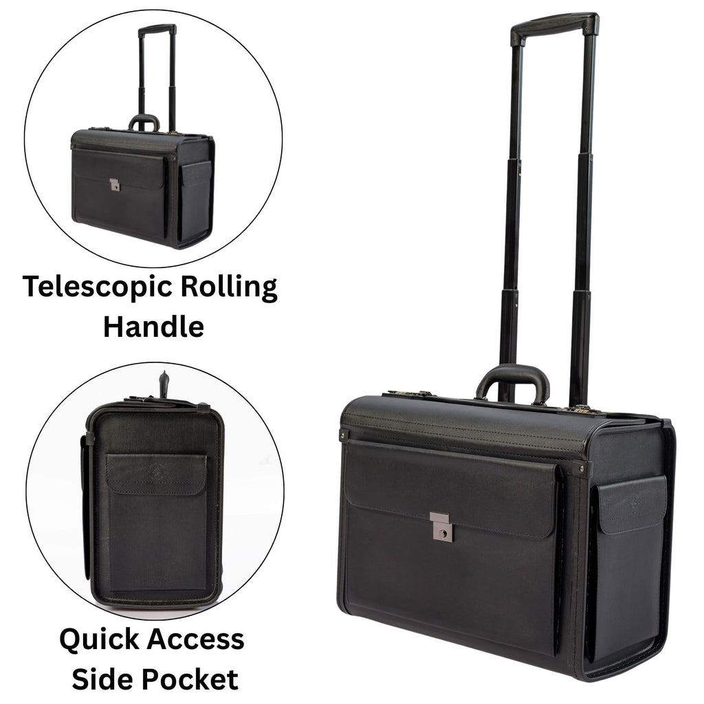 Wheeled Briefcase Rolling Case Z4298