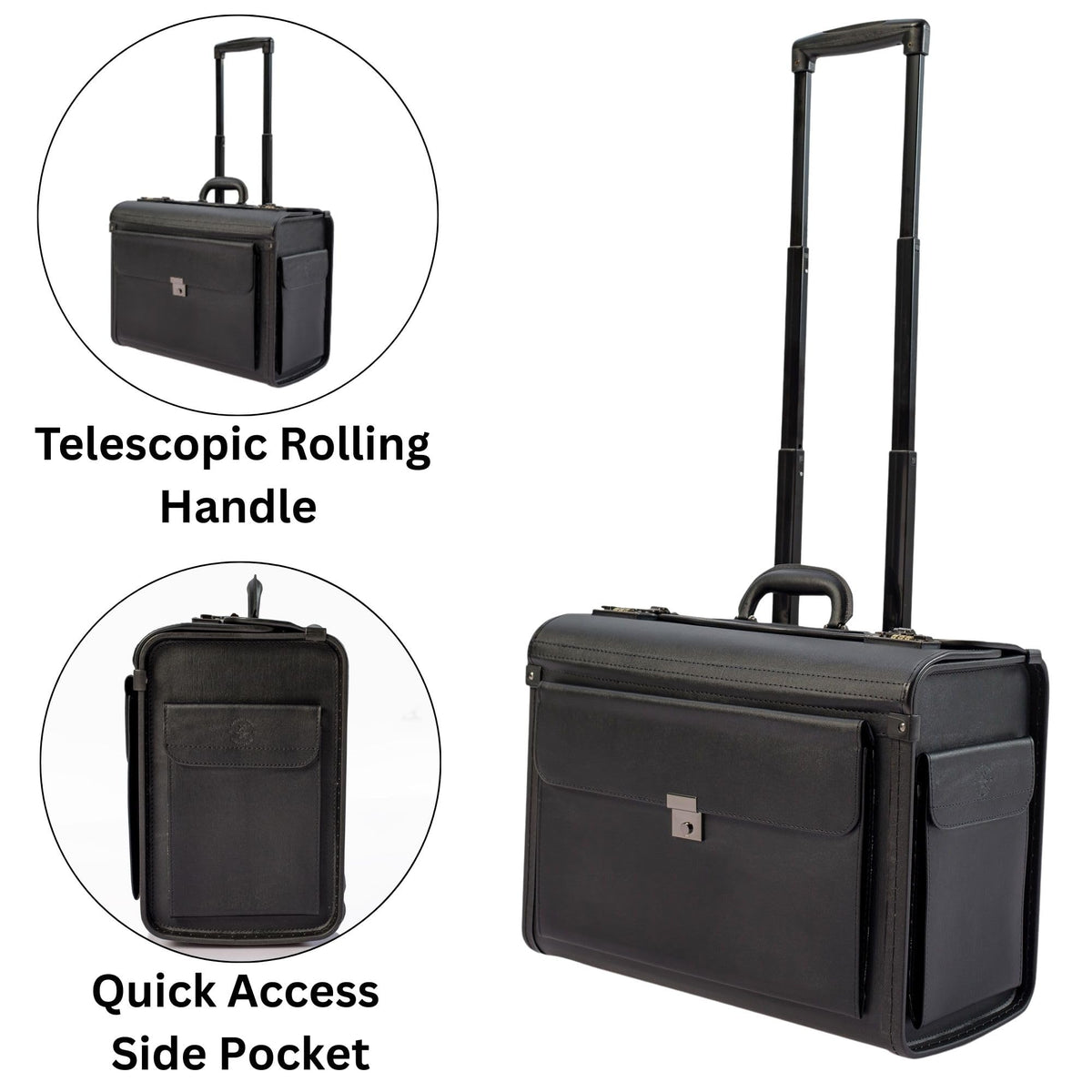 Wheeled Briefcase Rolling Case Z4298