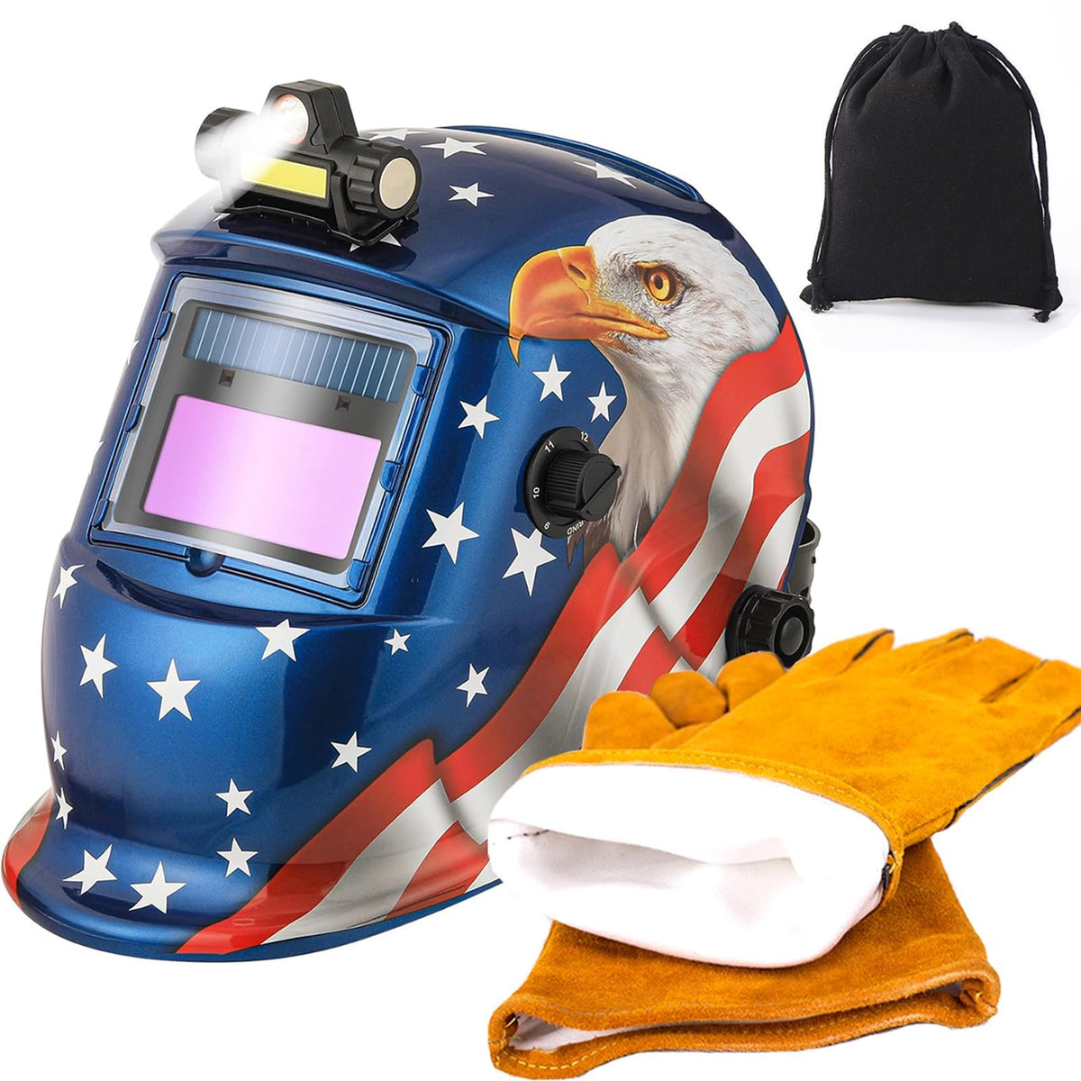 Auto Darkening Welding Helmet with LED Light J75322