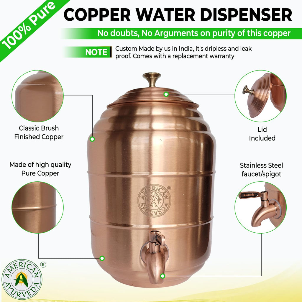 Pure Copper Water Dispenser 1.32 Gal Y21091