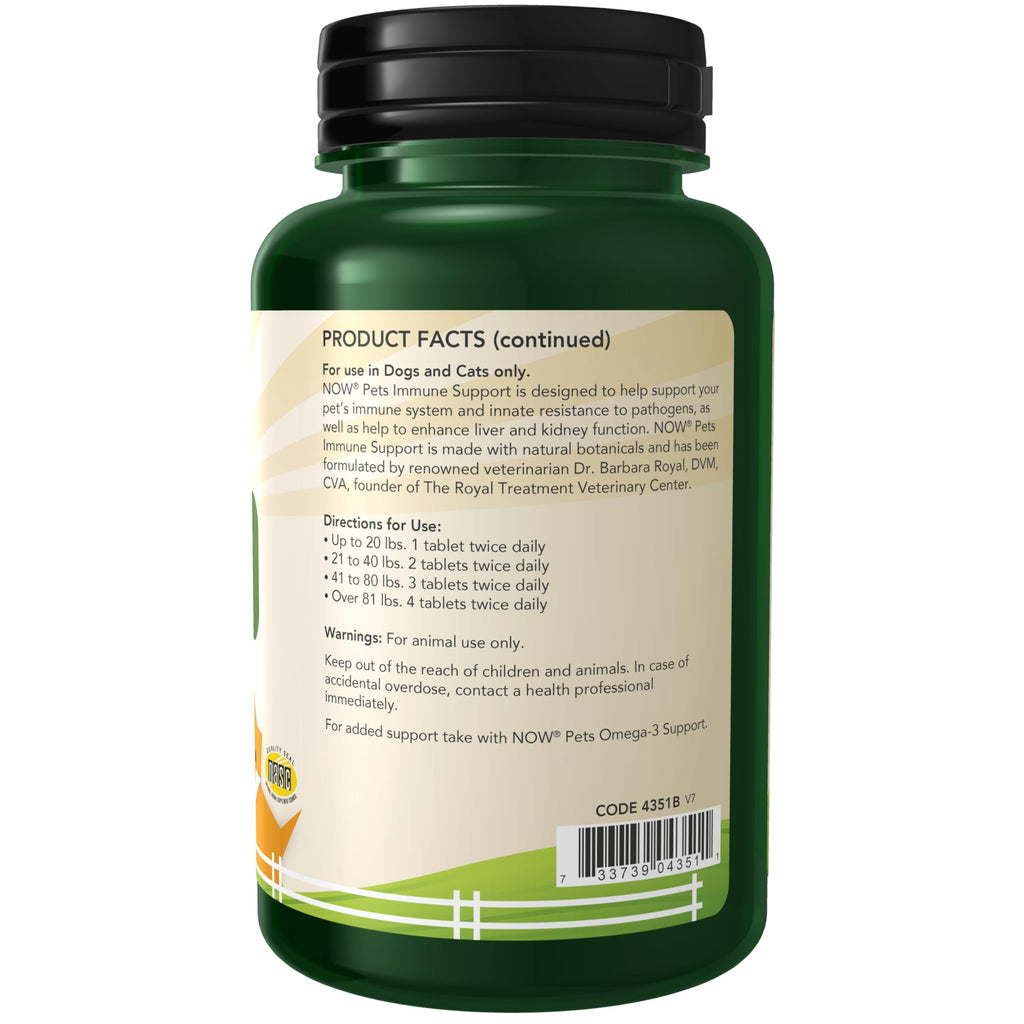 Immune Support Supplement for Cats & Dogs 90 Chewable Tablets Y148234