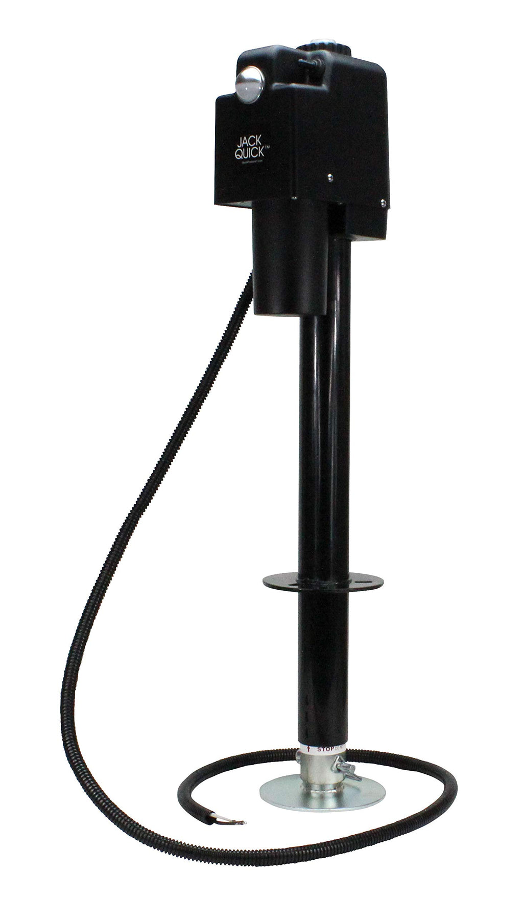 Electric A-Frame Tongue Jack with LED Work Light and Ground Wiring, 3,650 lbs. Capacity, Black T569523