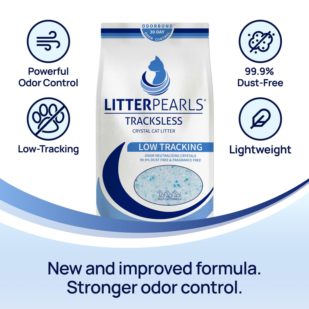 Unscented Non-Clumping Crystal Cat Litter, 7 lb E17973