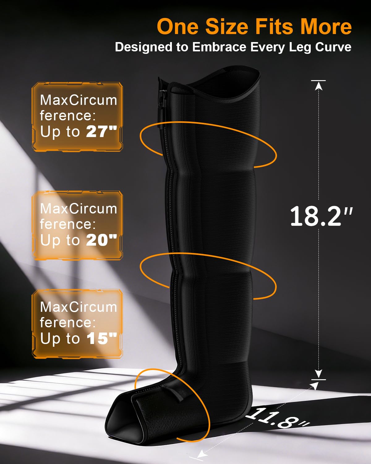 Black Medium Leg Compression Boots A364397