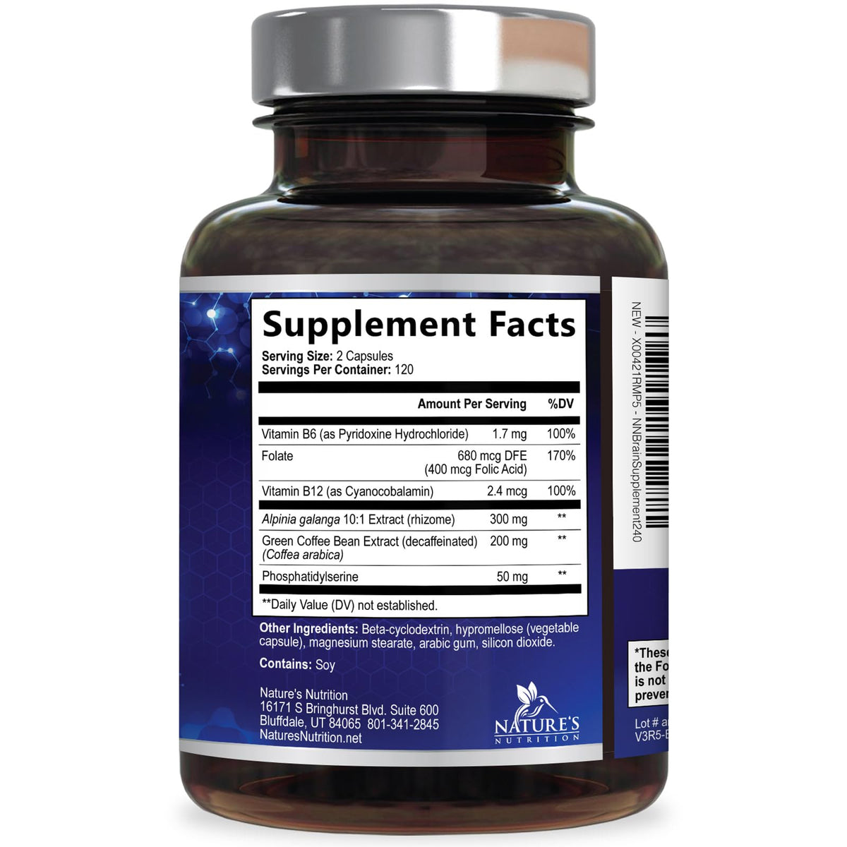 Brain Memory Supplement Pills 240 Capsules B81314