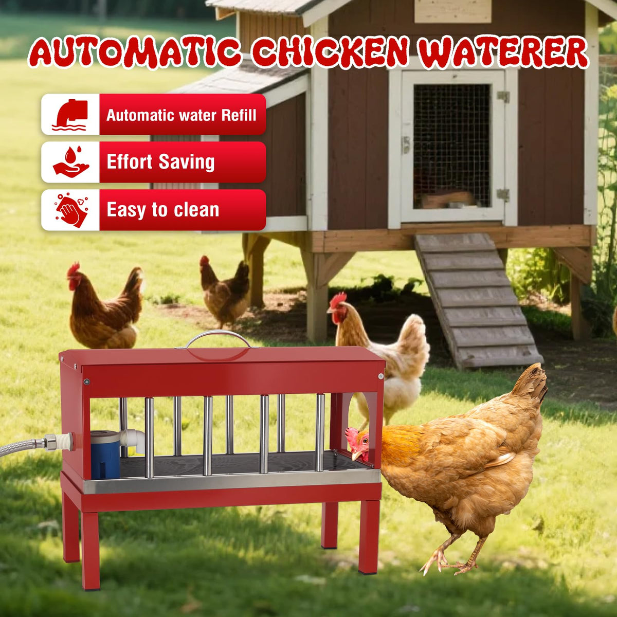 Stainless Steel Automatic Chicken Waterer M3523