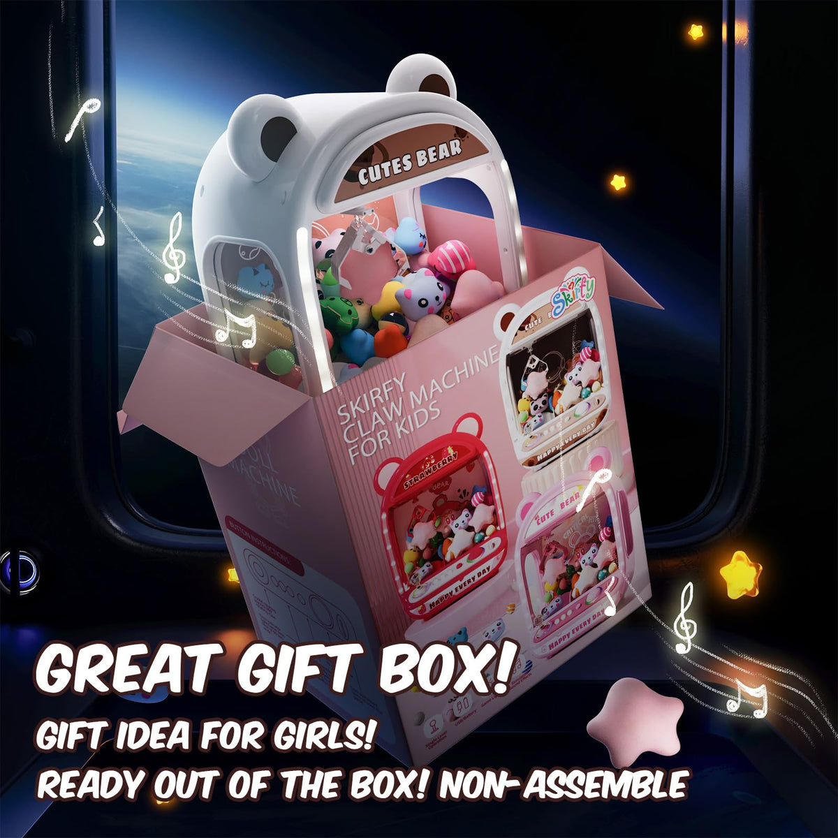 Claw Machine with Mini Animal Plush Toy N398102