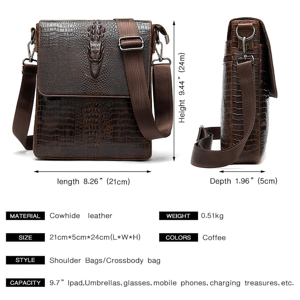 Leather Messenger Bag Shoulder Crossbody Bag B187972