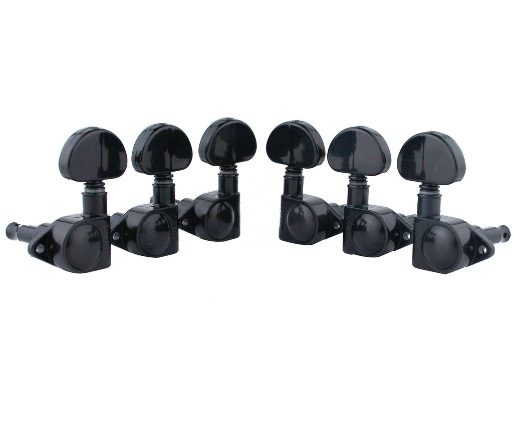 Guitar Machine Heads 3L + 3R Black C70607