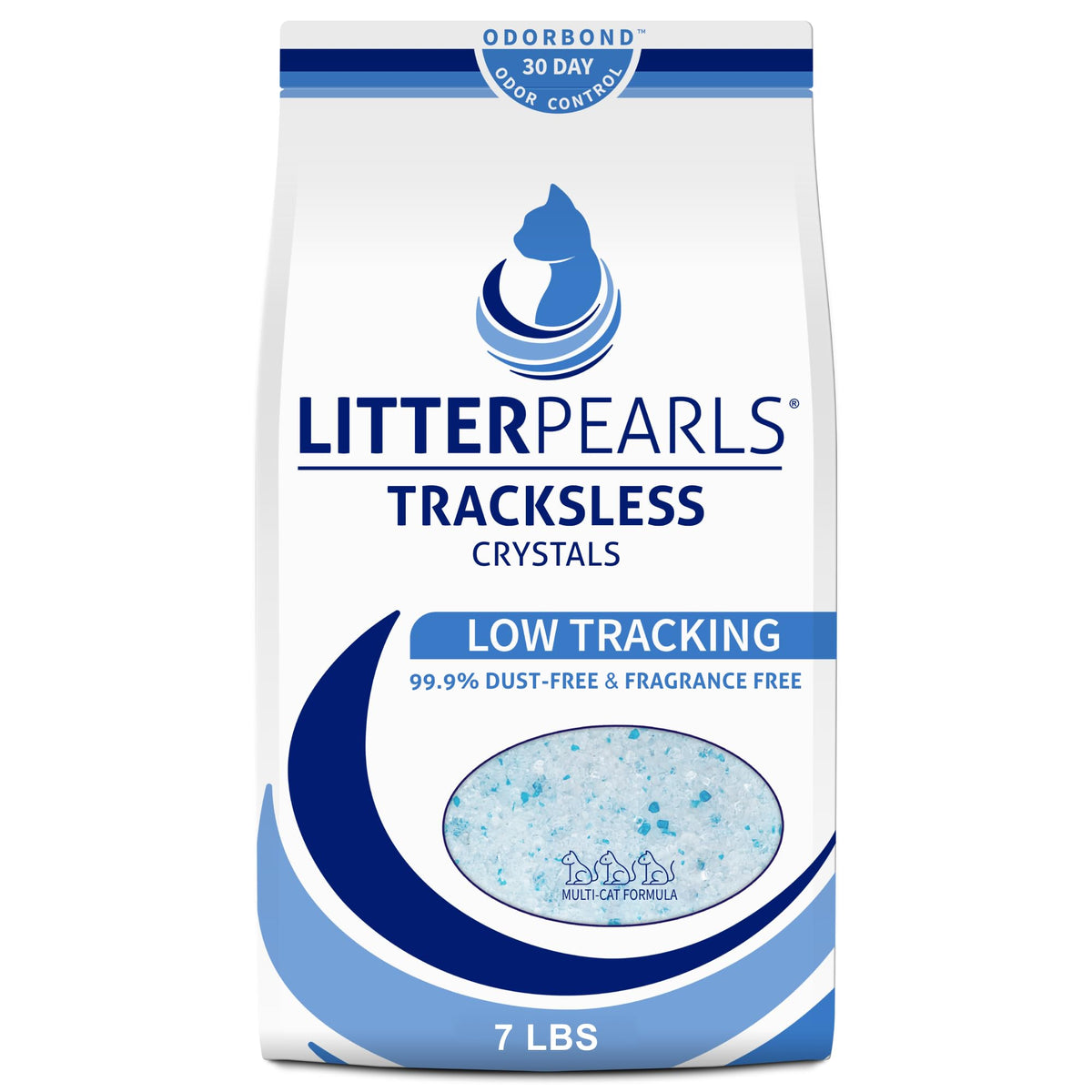 Unscented Non-Clumping Crystal Cat Litter, 7 lb E17973