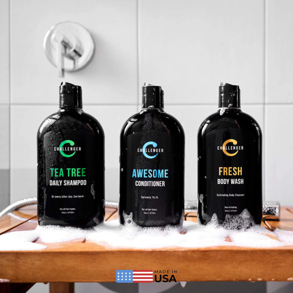 Tea Tree Shampoo Conditioner Body Wash Trio 3X 16 Oz Sulfate Free O9292