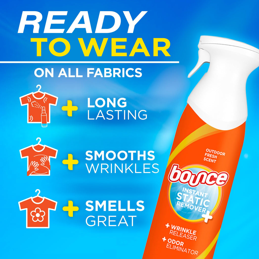 Anti Static Spray, 3 in 1 Wrinkle Release Fabric Refresher Spray 9.7 Fl Oz X339008