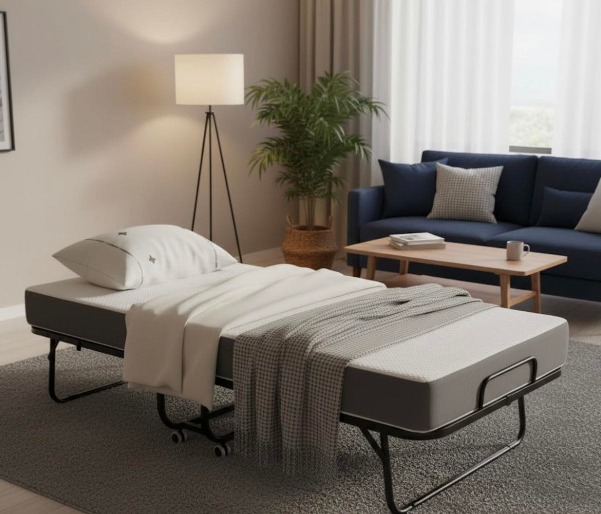 Foldable Bed with 5" Memory Foam Mattress R147