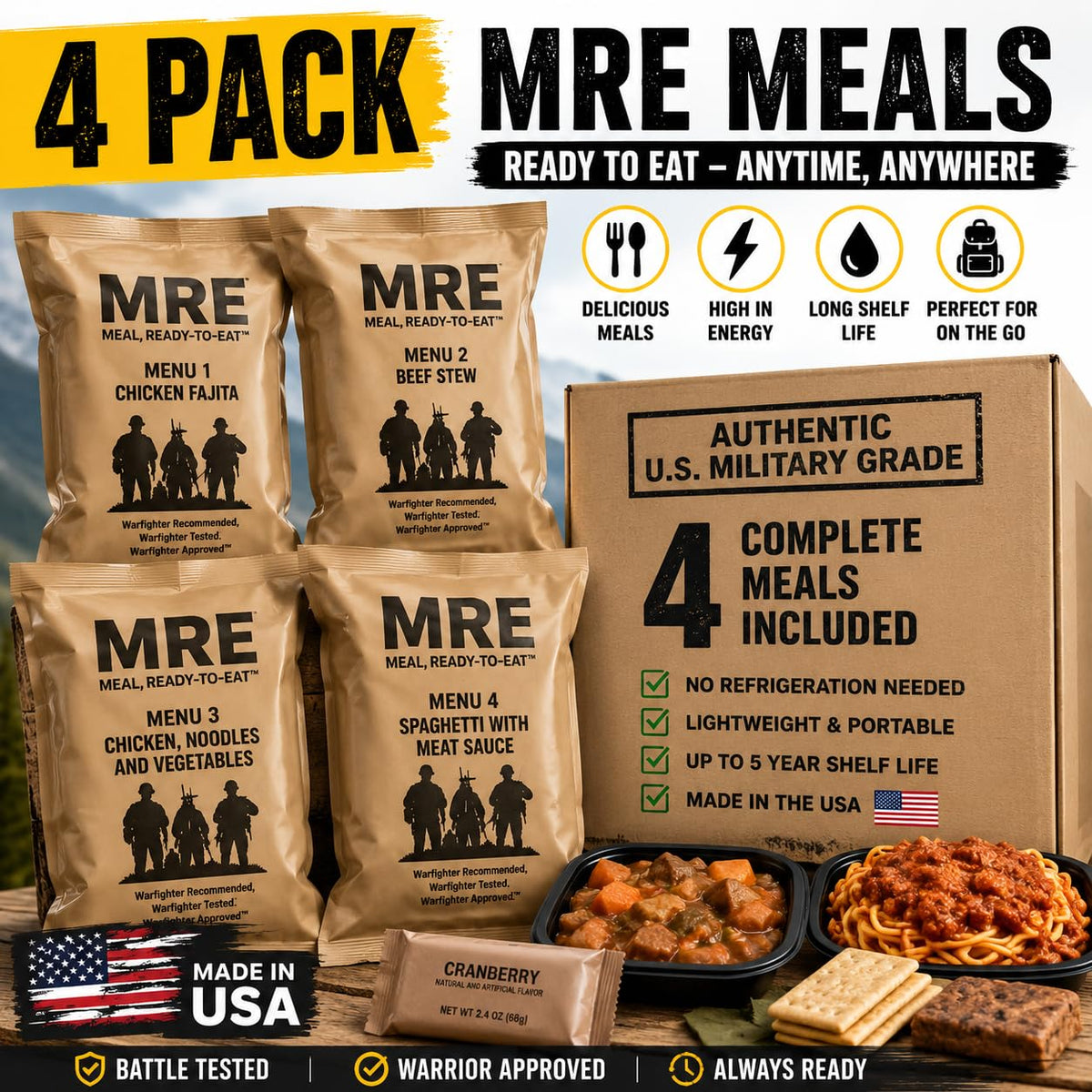 Ready-to-Eat Emergency Meals 2-Pack W973997