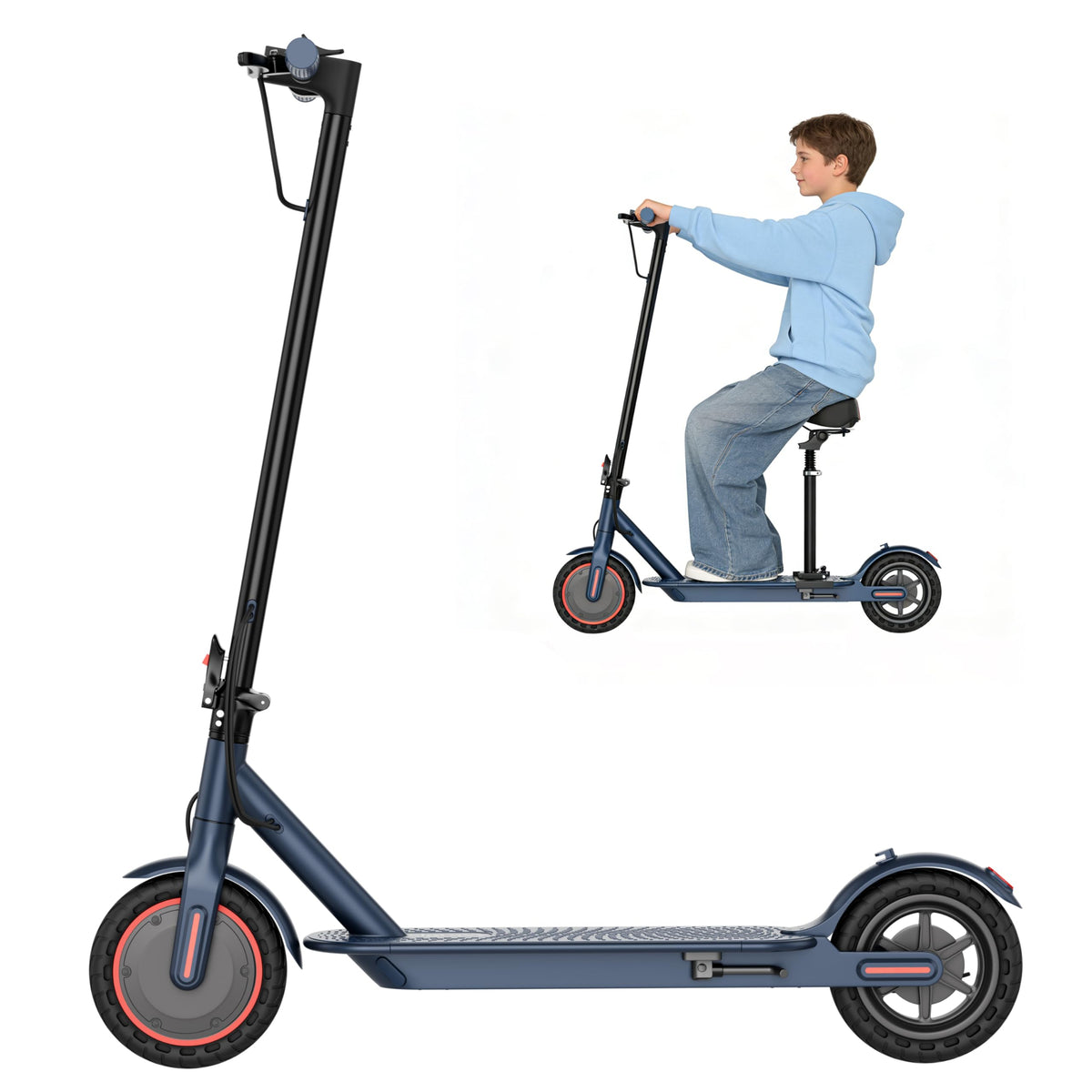 Foldable Pink Electric Scooter with Seat J696402