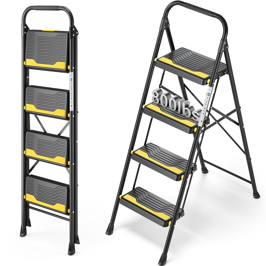 4 Step Ladder Black T185