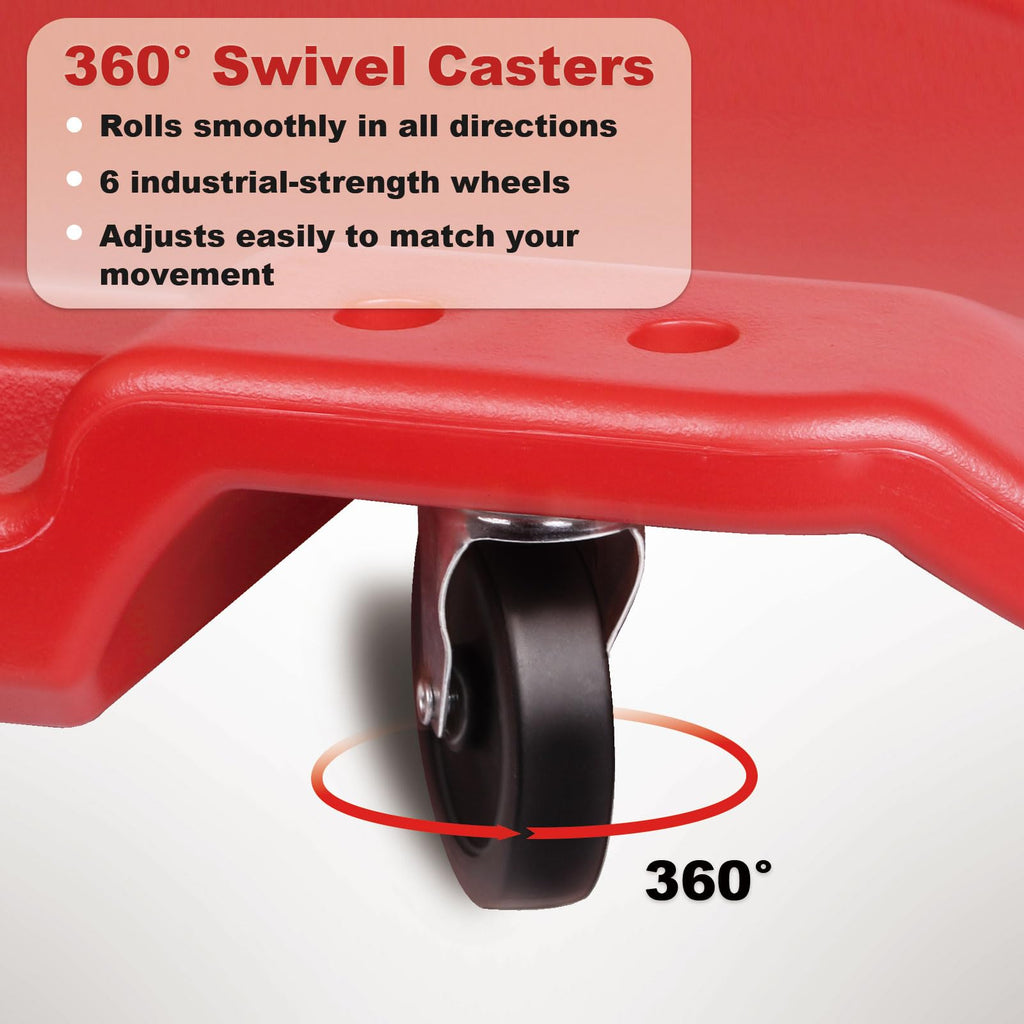 40 Inch Heavy Duty 500 lbs Rolling Car Creeper with Padded Headrest A837790