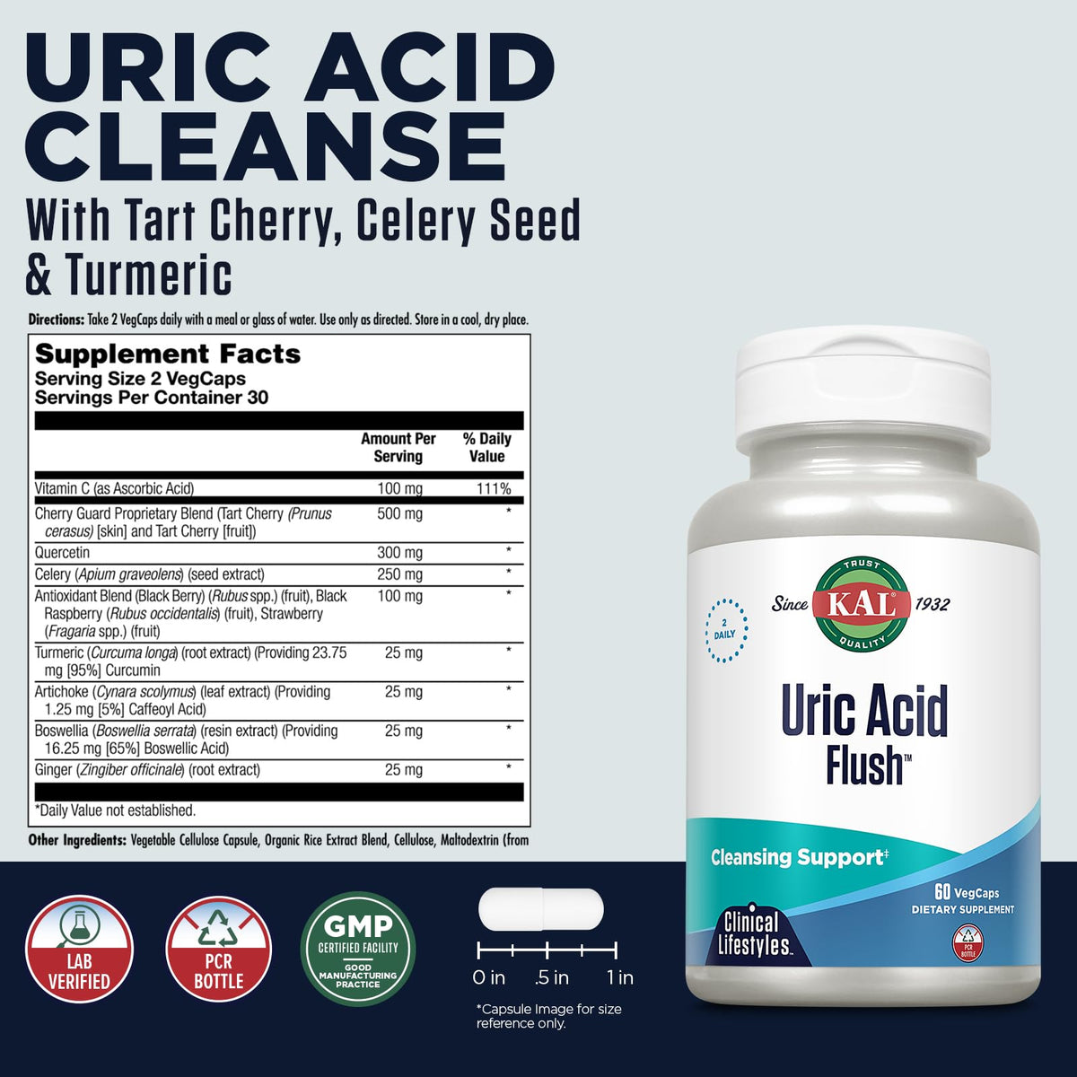 Tart Cherry Celery Seed 60 VegCaps R243656