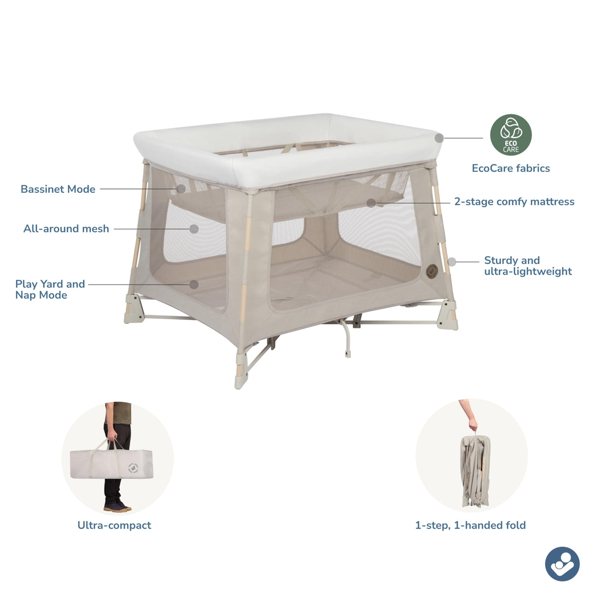Baby Playard with Bassinet and Mat T973866