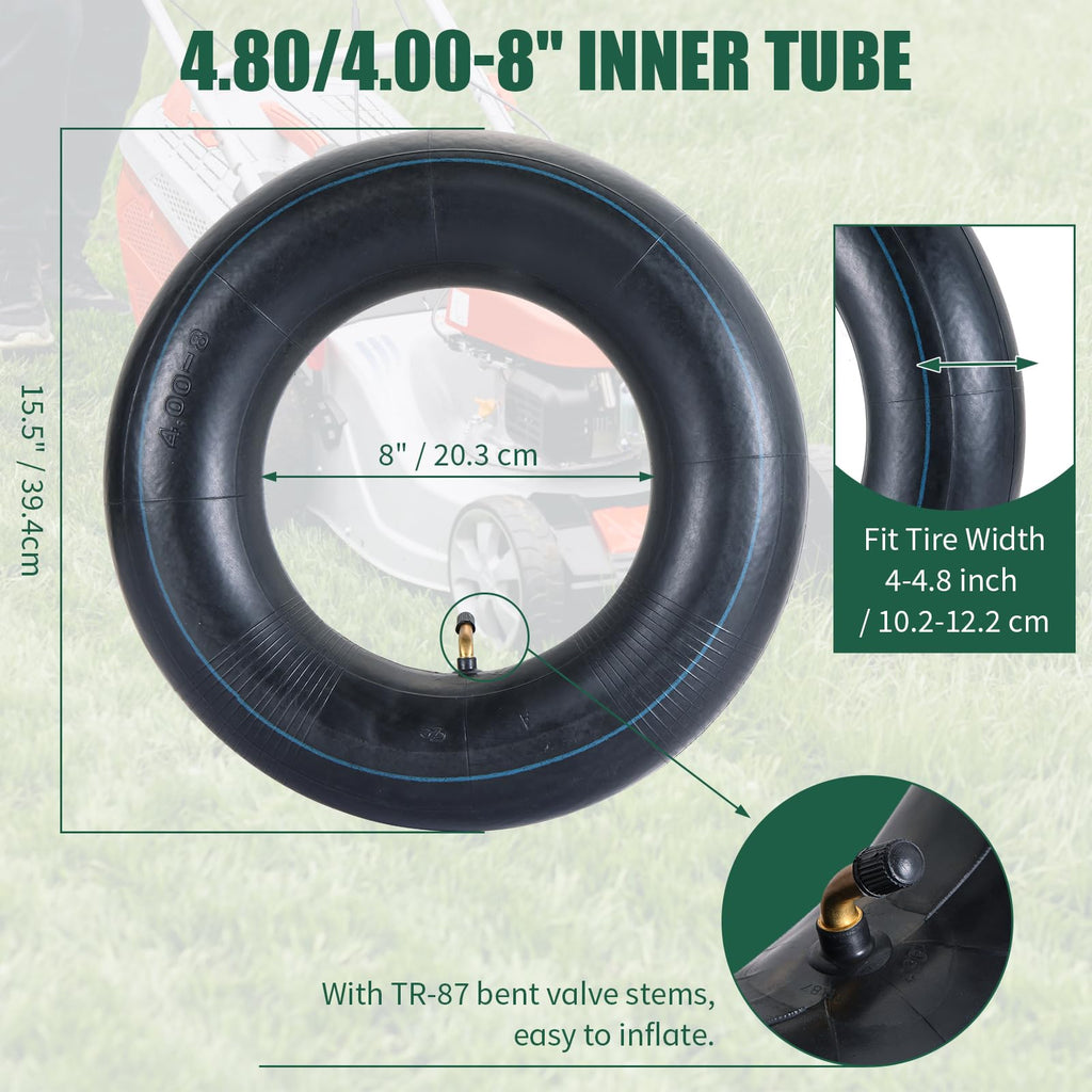 2Pcs 4.80/4.00-8 Inner Tubes with TR-87 Valve Stem V63721