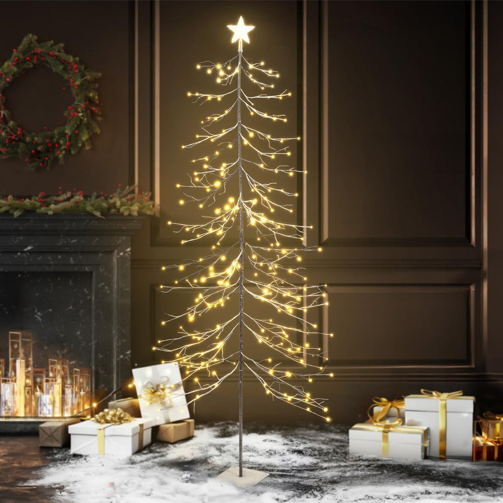 8 Ft Pre-Lit Twinkling Christmas Tree with Lights R827386