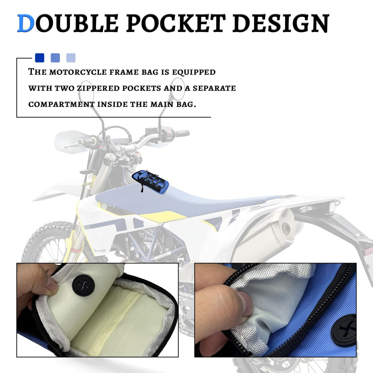 Waterproof Ebike Phone Storage Bag Battery Frame Pouch Blue V521460
