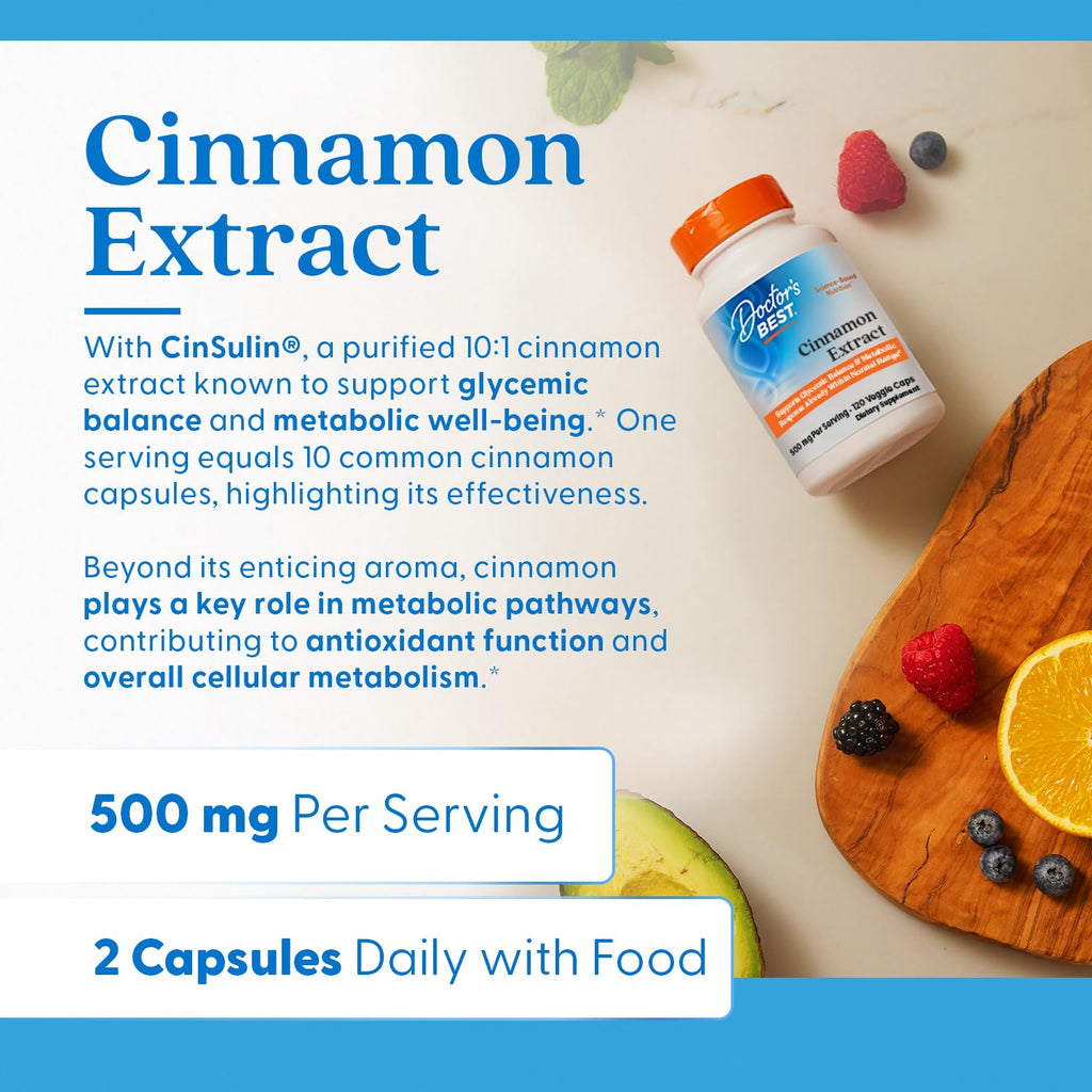 Cinnamon Bark Extract Capsules, 120 Veg Caps K372955