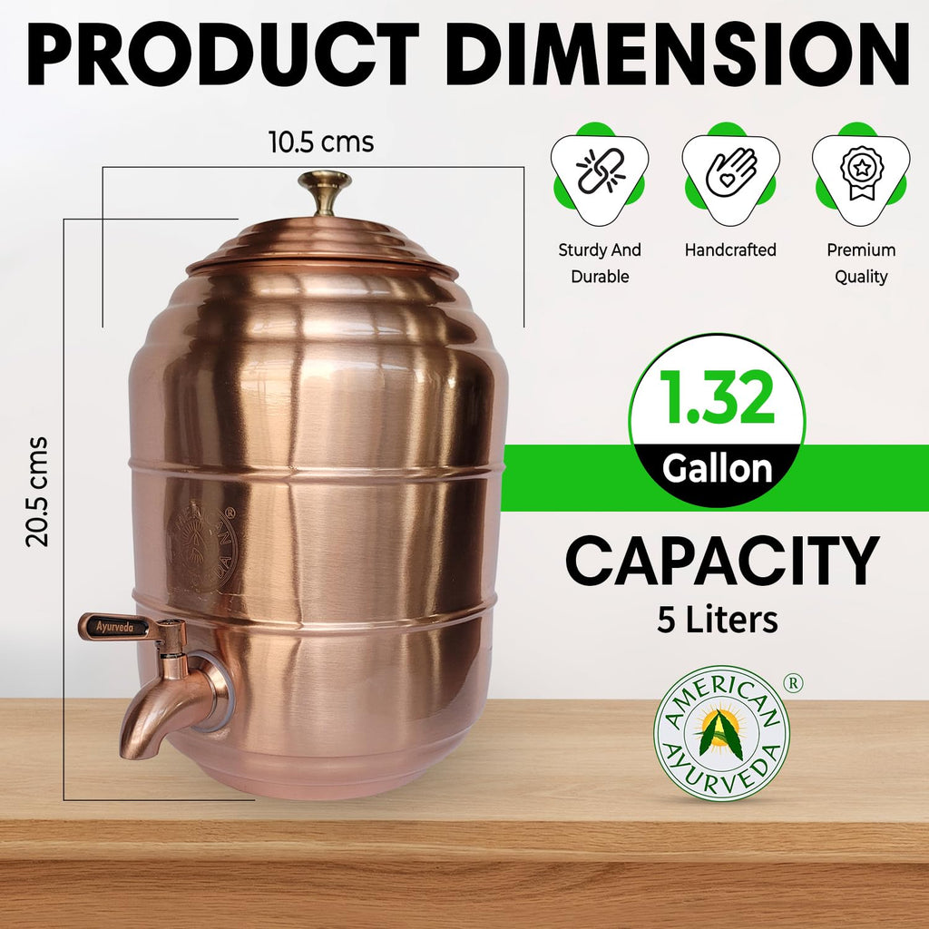 Pure Copper Water Dispenser 1.32 Gal Y21091