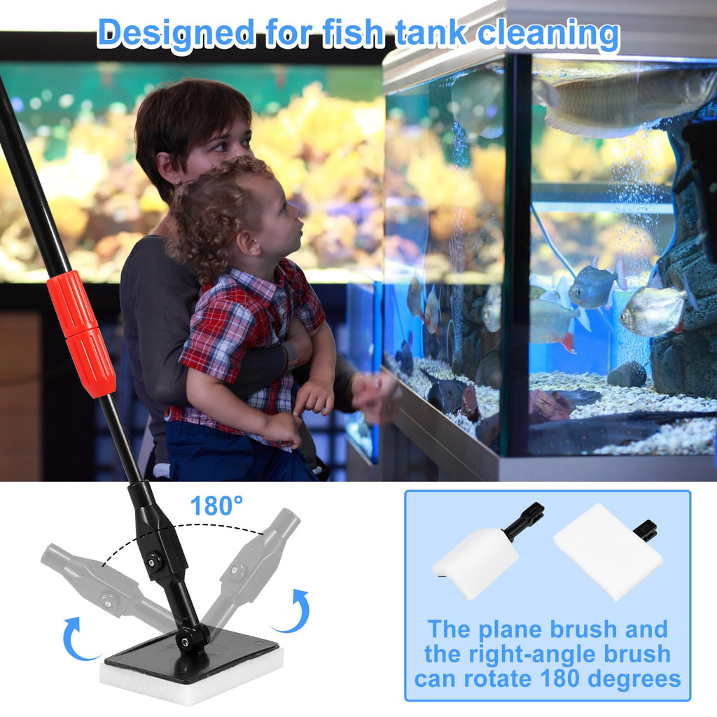 6 in 1 Aquarium Cleaning Kit with Adjustable Handle R726939