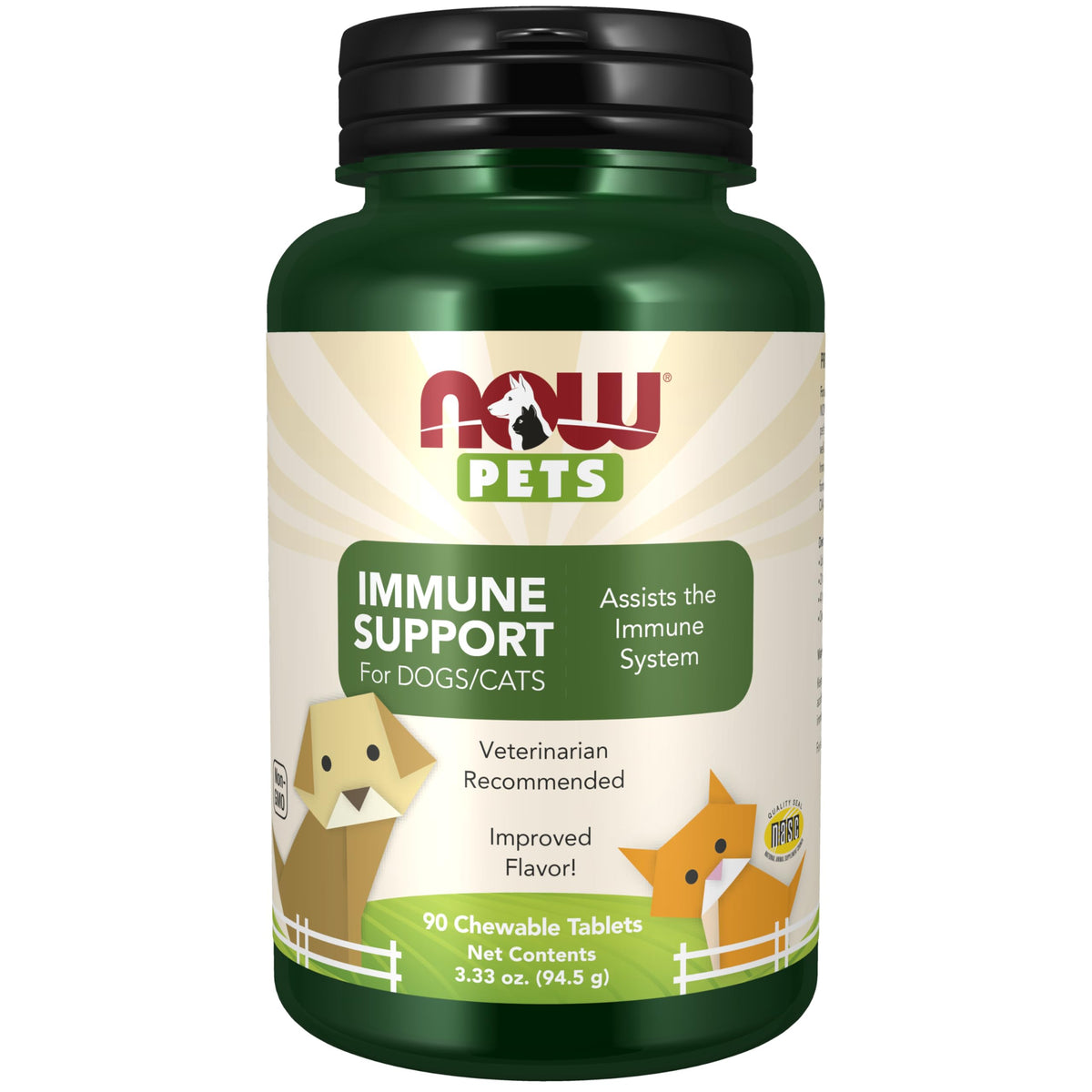 Immune Support Supplement for Cats & Dogs 90 Chewable Tablets Y148234